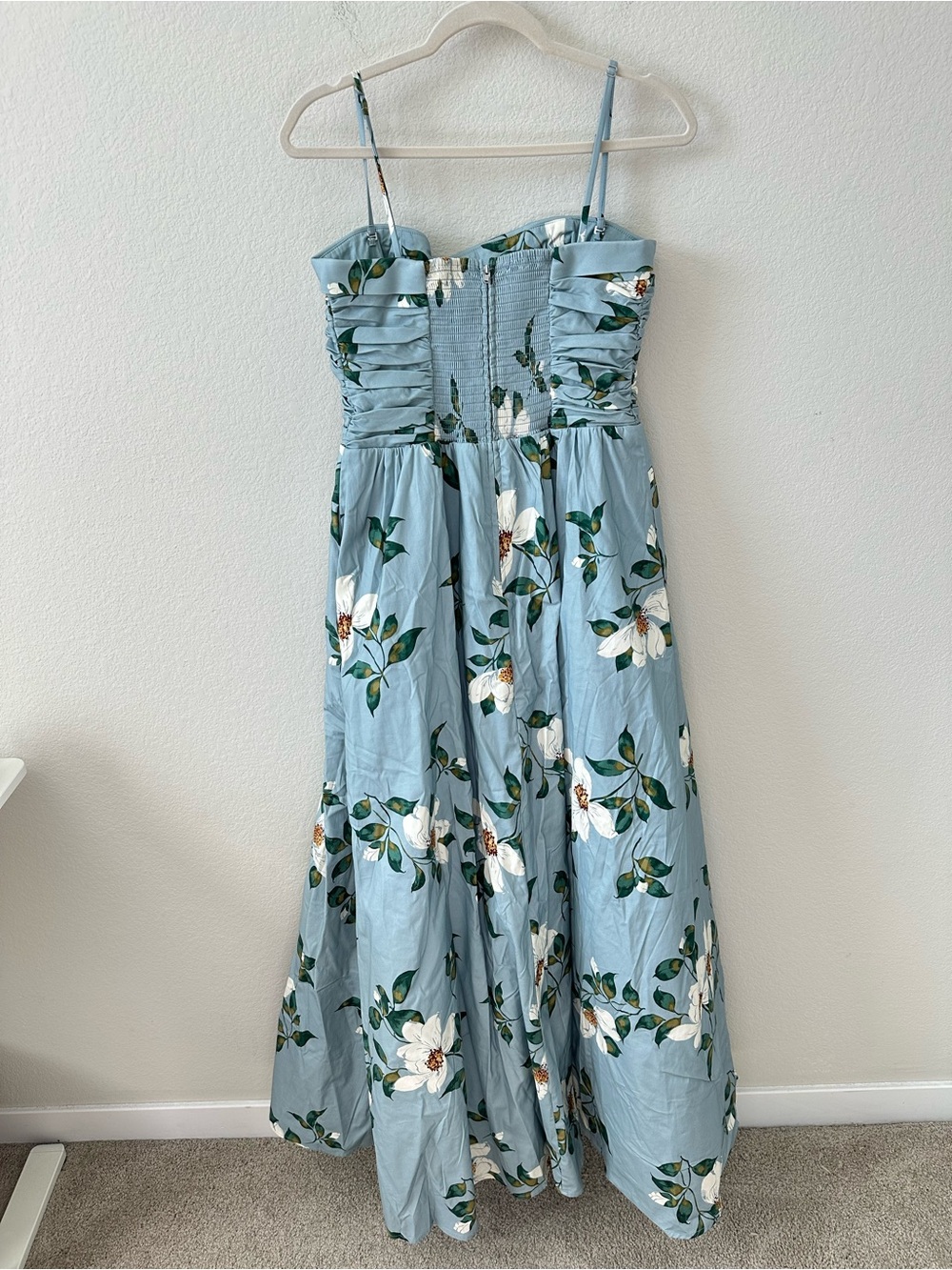 Reformation Kastoria in Louisiana Floral Blue Maxi Dress SZ US 10 NWT - Picture 7 of 8
